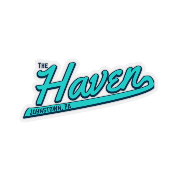 The Haven Script Logo Sticker - Teal