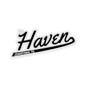 Haven Script Logo Sticker Black