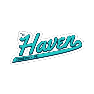 The Haven Script Logo Sticker - Teal